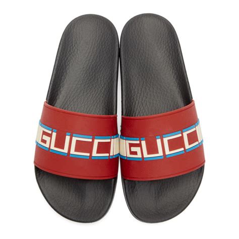 gucci pursuit pool slides|expensive gucci slides.